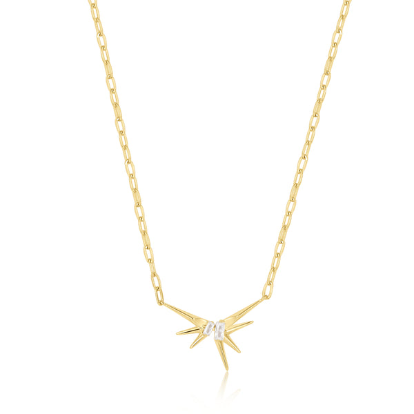 Ania Haie Shiny Gold Gold Sparkle Spike Pendant Necklace