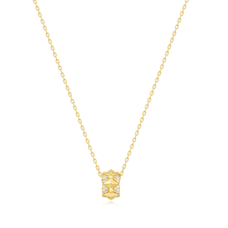 Ania Haie Shiny Gold Gold Geometric Sparkle Pendant Necklace