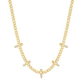 Ania Haie Shiny Gold Gold Curb Chain Sparkle Point Necklace