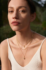 Ania Haie Shiny Gold Gold Pearl Geometric Pendant Necklace