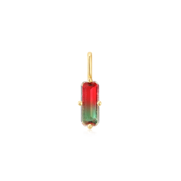 Ania Haie Shiny Gold Gold Faceted Red Charm