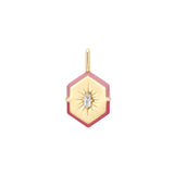 Ania Haie Shiny Gold Gold Enamel Hexagon Charm