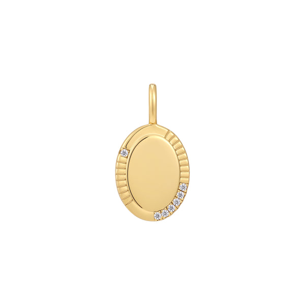 Ania Haie Shiny Gold Gold Oval Charm