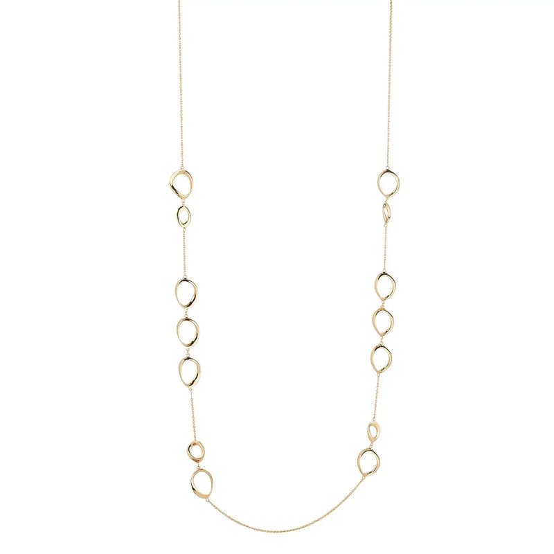 9ct Yellow Gold Bend Circles Long Necklace – Matthew Stephens