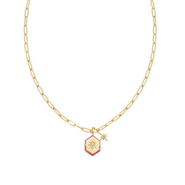 Ania Haie Shiny Gold Gold Sunset Charm Necklace