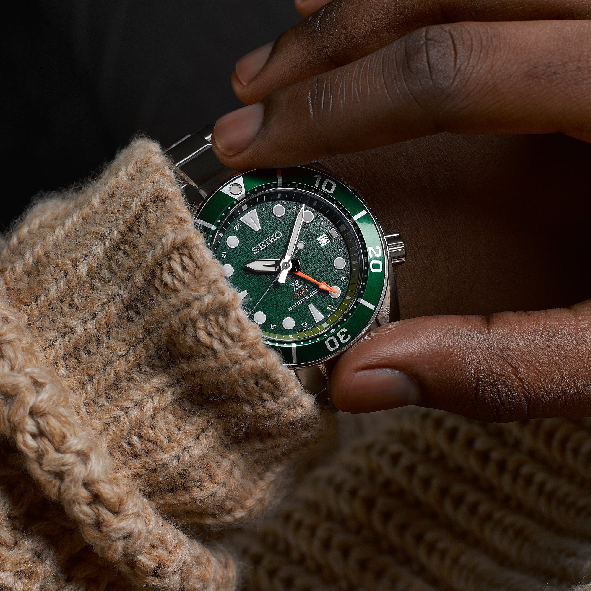 Seiko Prospex Seascape Sumo Solar GMT Green Dial