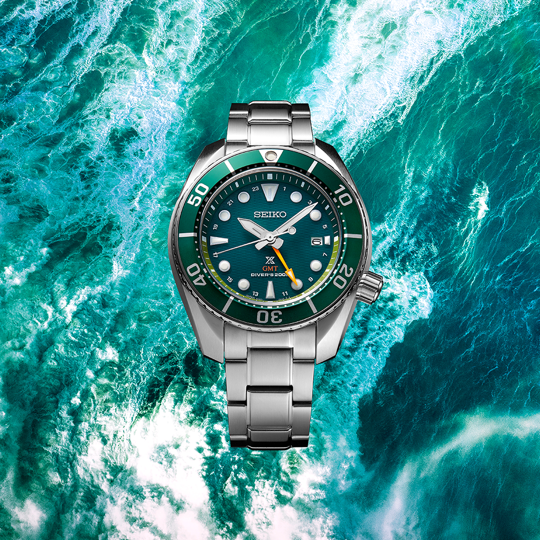 Seiko Prospex Seascape Sumo Solar GMT Green Dial
