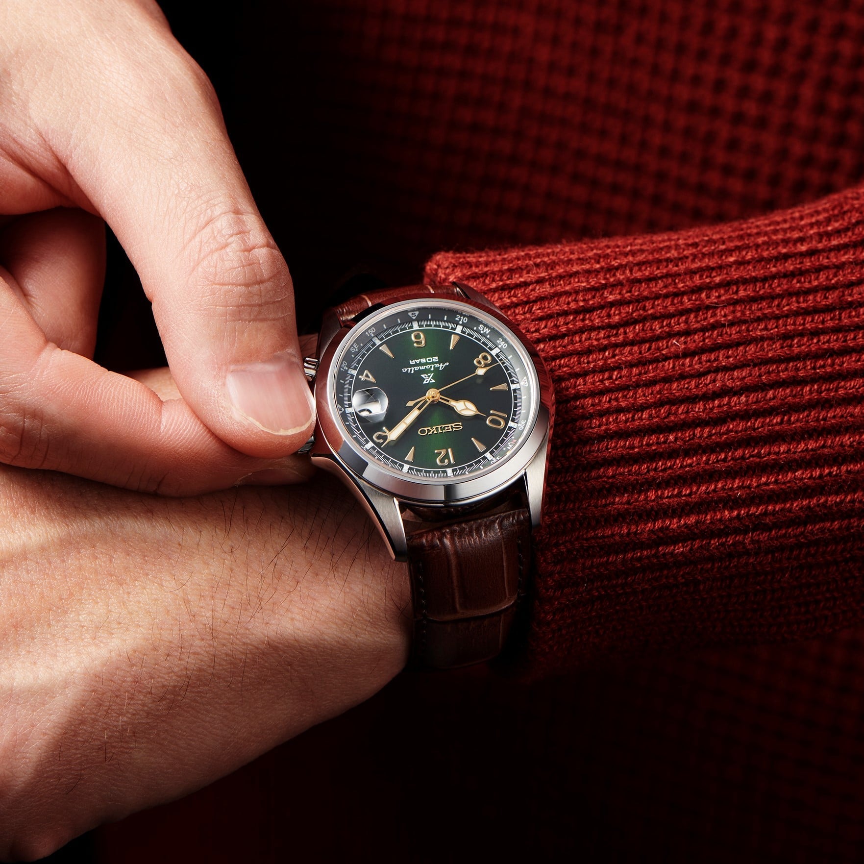 Seiko Prospex Alpinist Watch - Automatic - Green And Gold - 39.5mm - SPB121J1