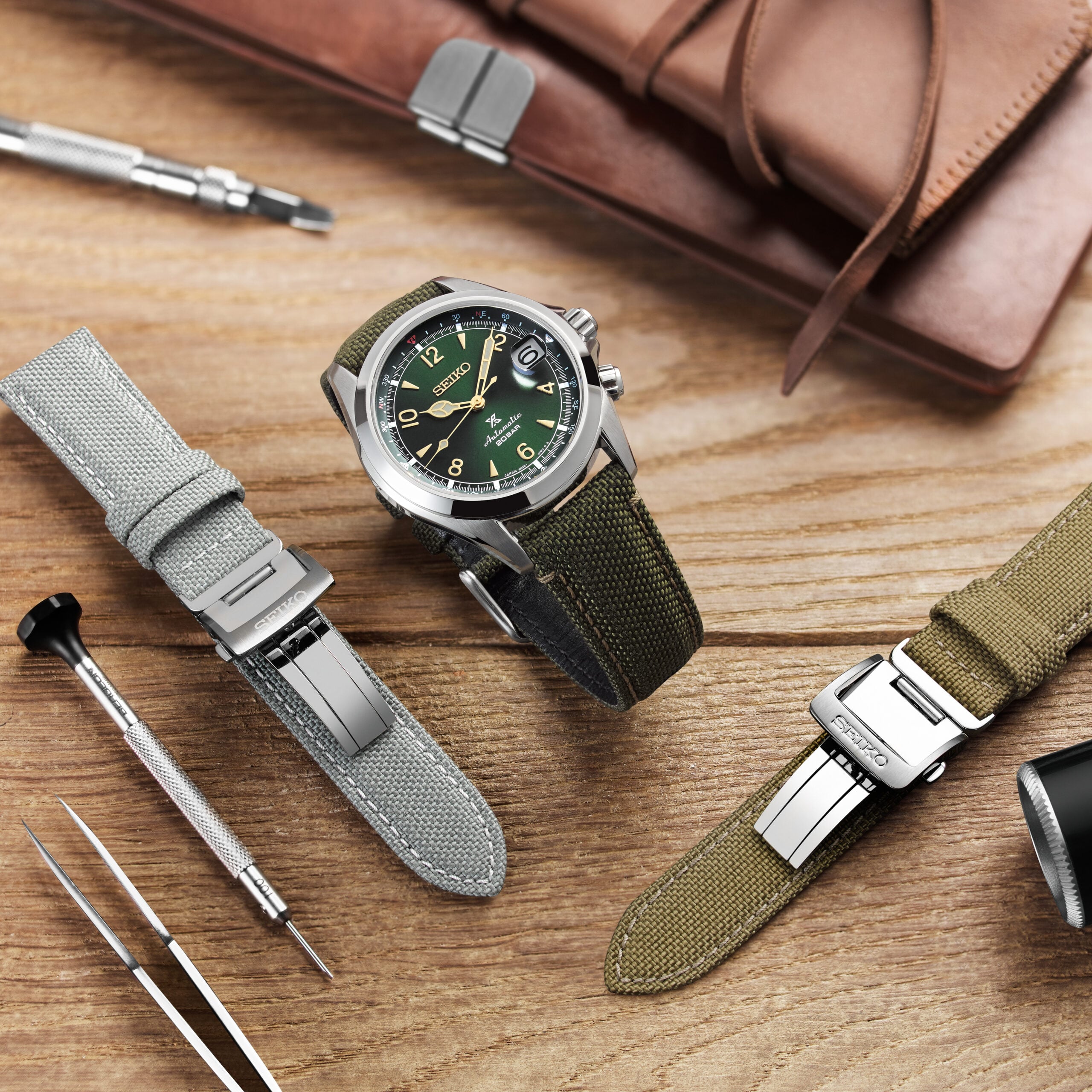 Seiko Prospex Alpinist Watch - Automatic - Green And Gold - 39.5mm - SPB121J1