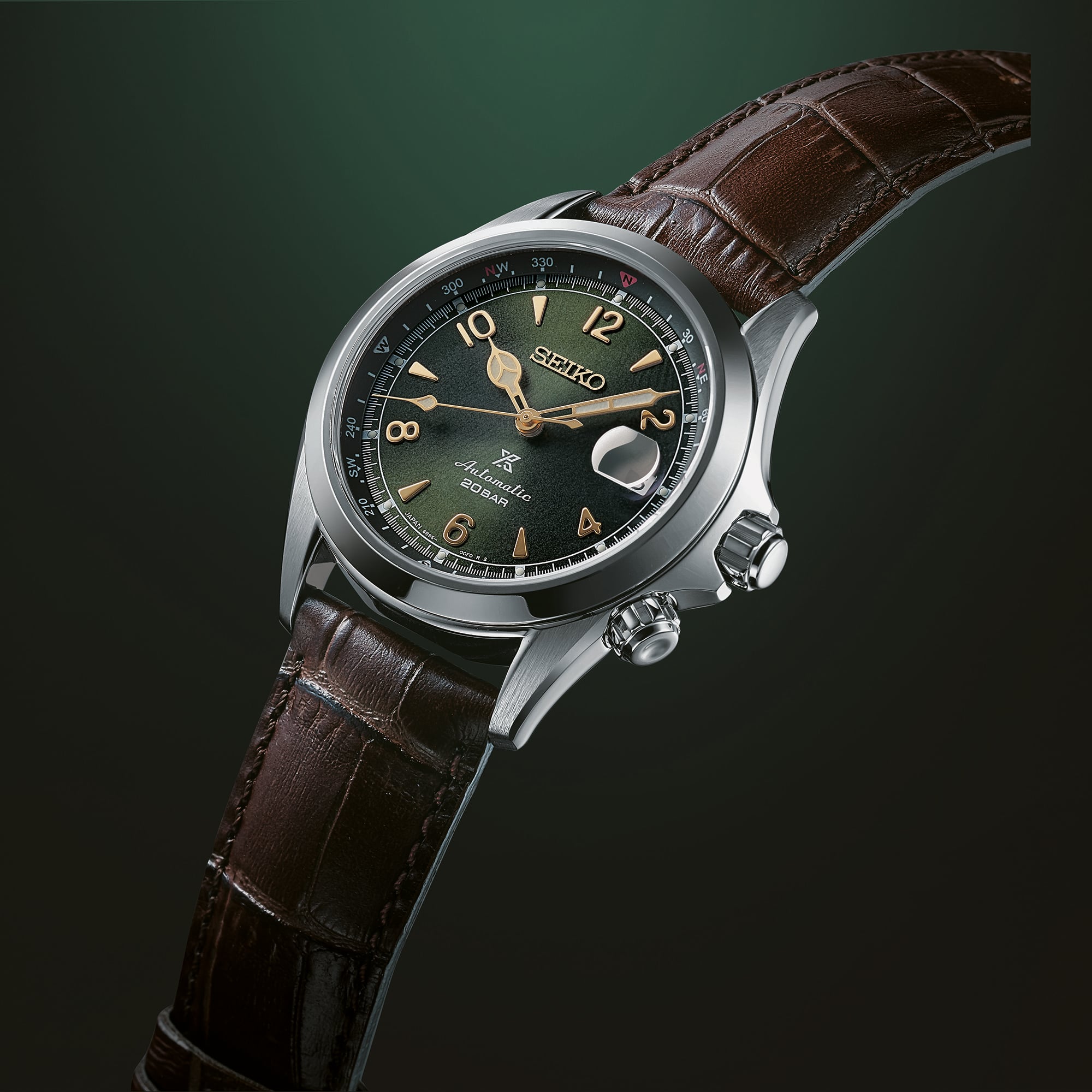 Seiko Prospex Alpinist Watch - Automatic - Green And Gold - 39.5mm - SPB121J1