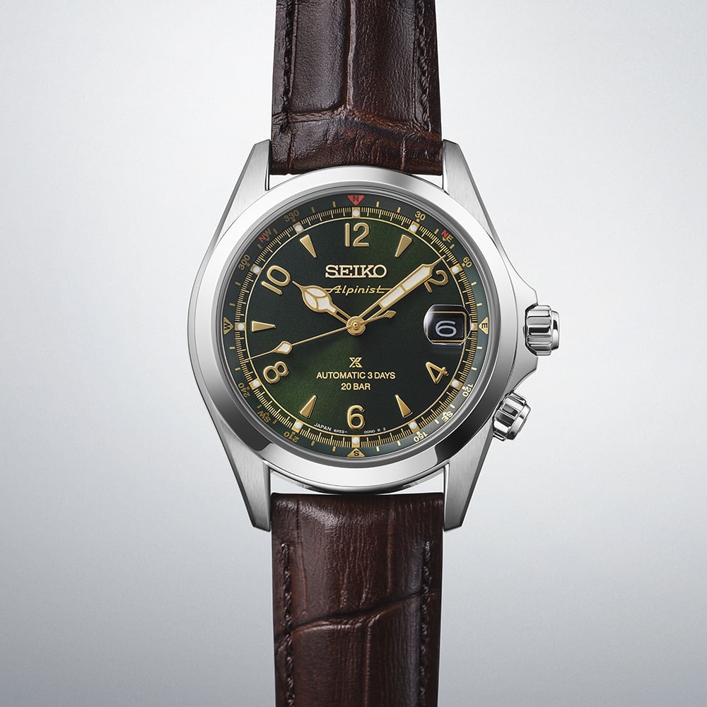 SS Prx Alp 39.5mm Grn.D Brwn Strp Auto