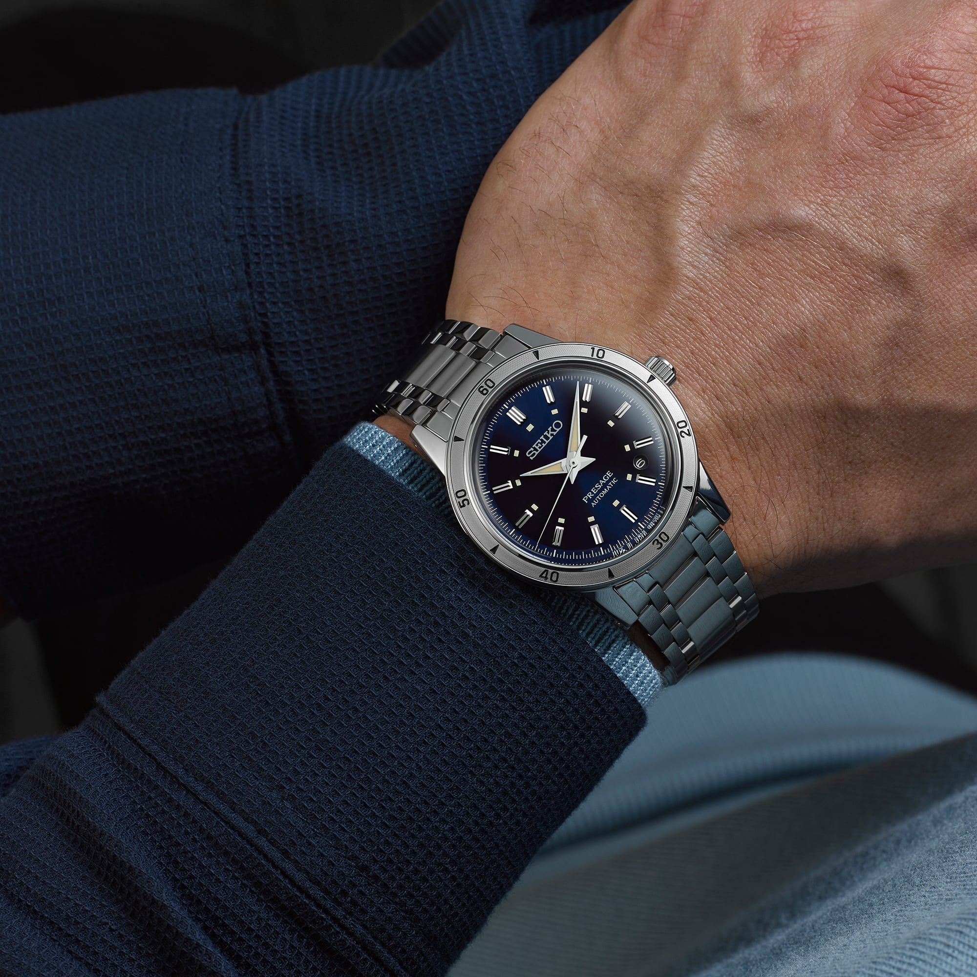 Seiko Presage Style 60s Navy Dial Automatic Watch