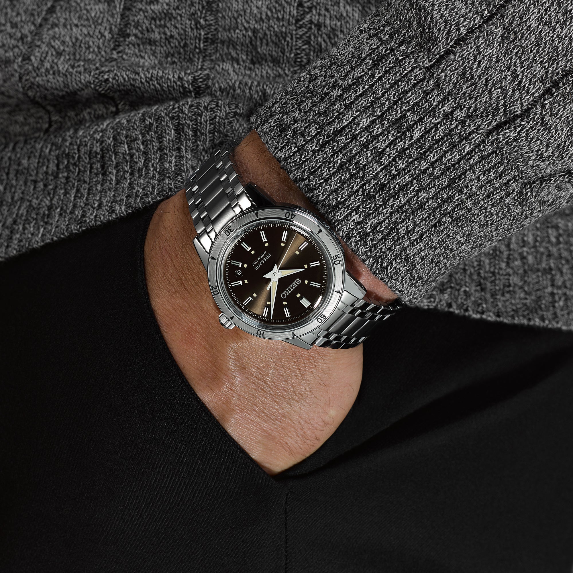 Seiko Presage Style 60s Brown Dial Automatic Watch