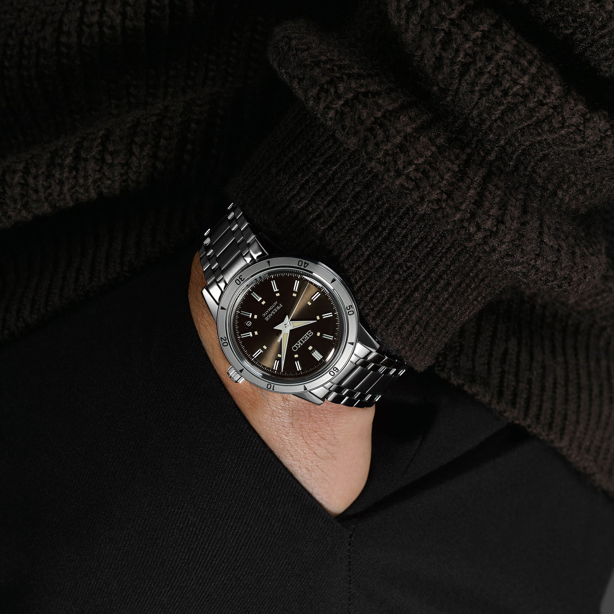 Seiko Presage Style 60s Brown Dial Automatic Watch