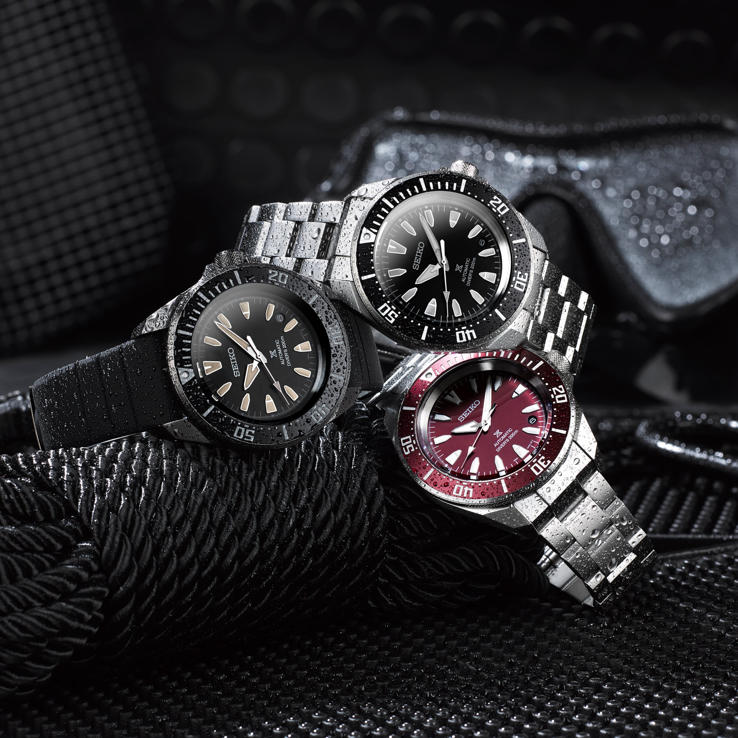 Seiko Prospex Red Dial Automatic Divers Watch