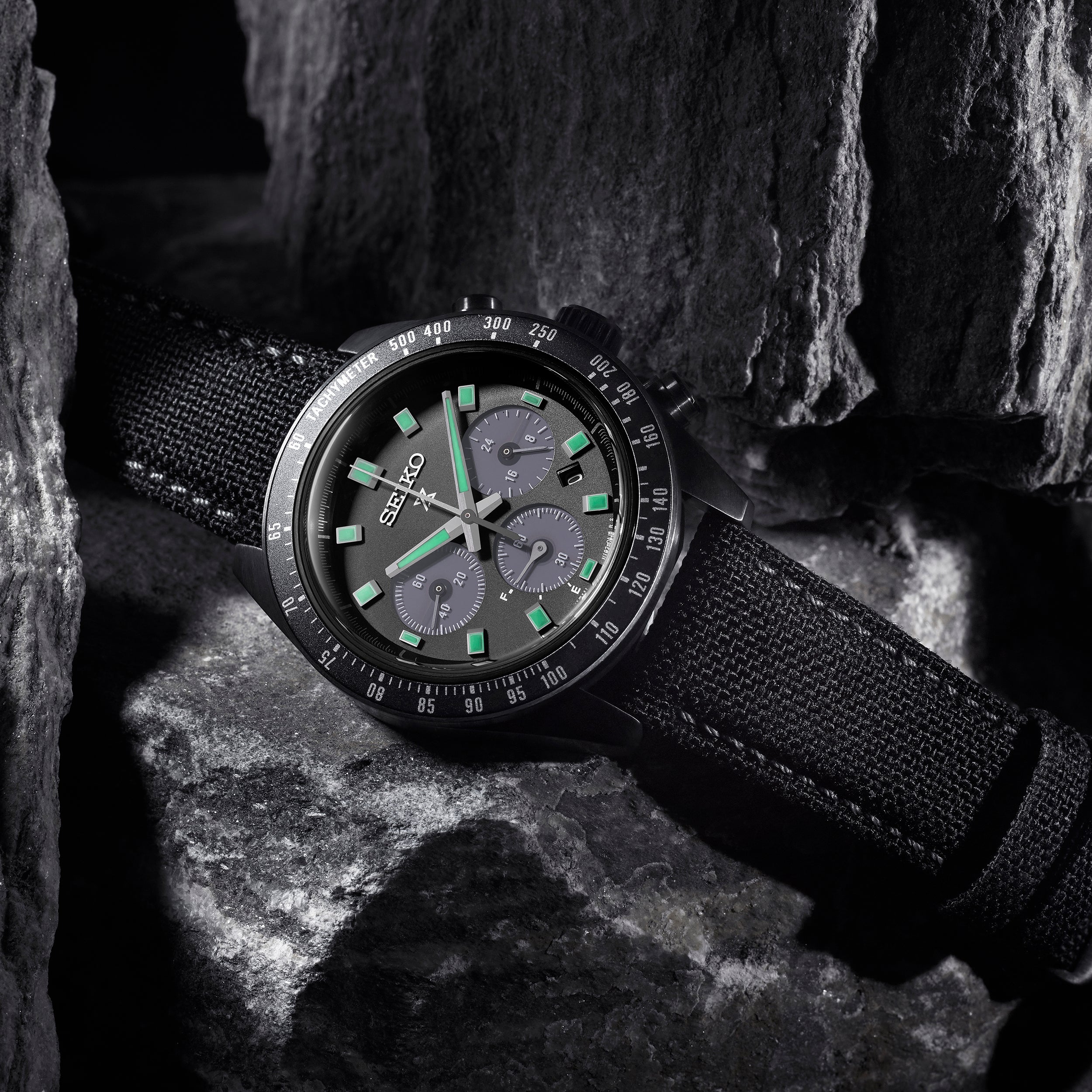 Seiko Prospex Black Series Night Vision Solar Speedtimer