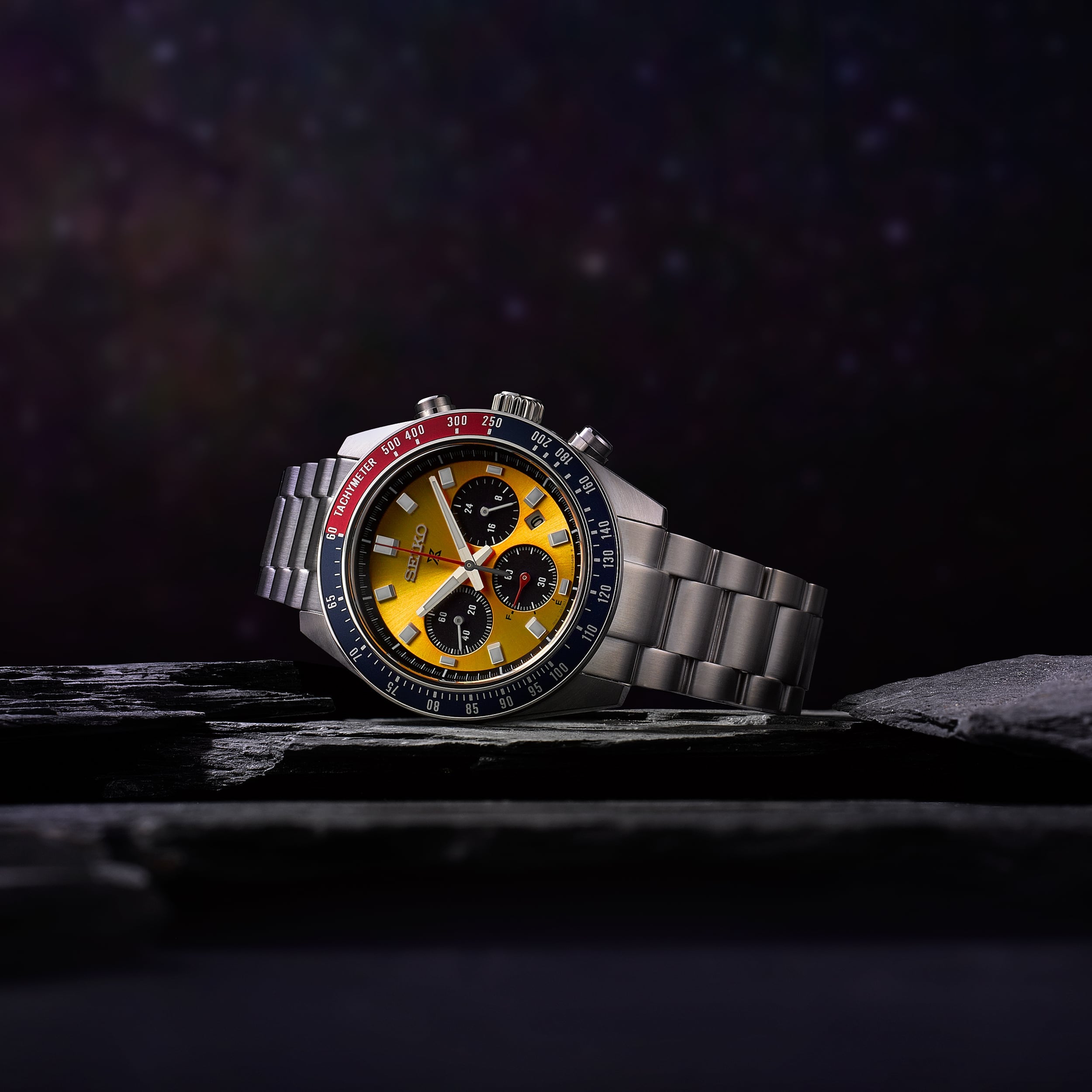 Seiko Prospex Speedtimer Chronograph Silver Panda Solar Watch