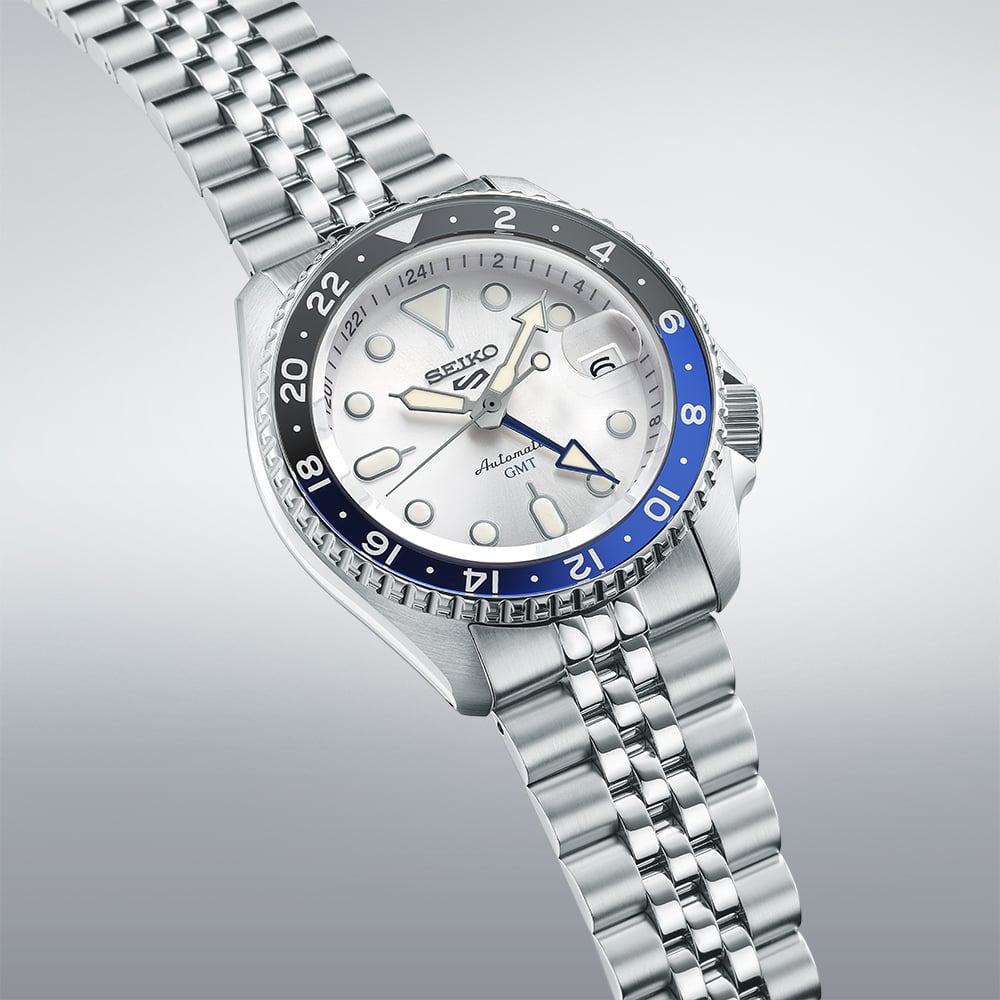 Seiko 5 Sports SKX GMT Sky Blue & Silver Cloud