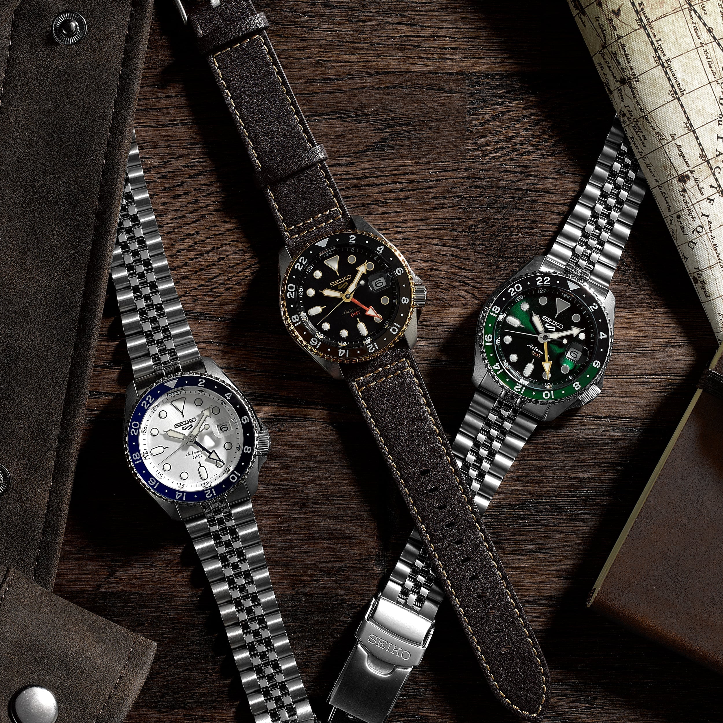 Seiko 5 Sports SKX GMT Sky Blue & Silver Cloud