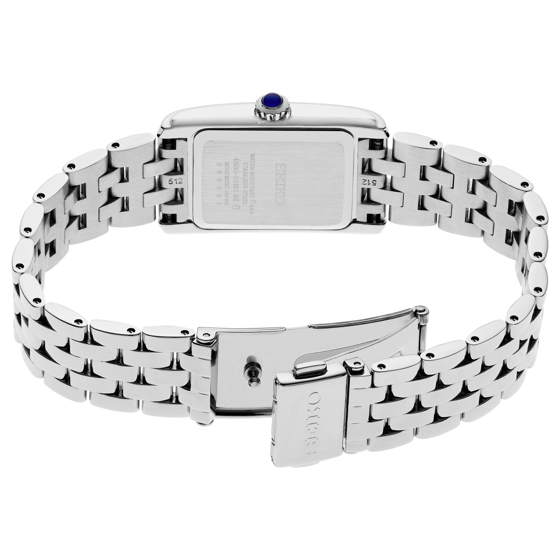 Seiko Quartz Ladies Gold Tone Rectangular Classic Watch SWR083P1