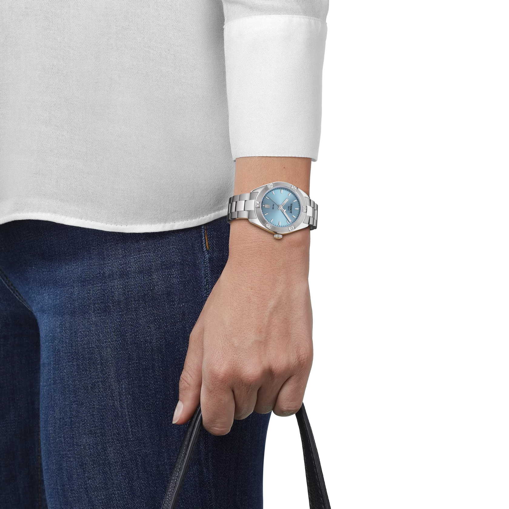 Tissot PR 100 Sport Chic 36mm Ice Blue Watch