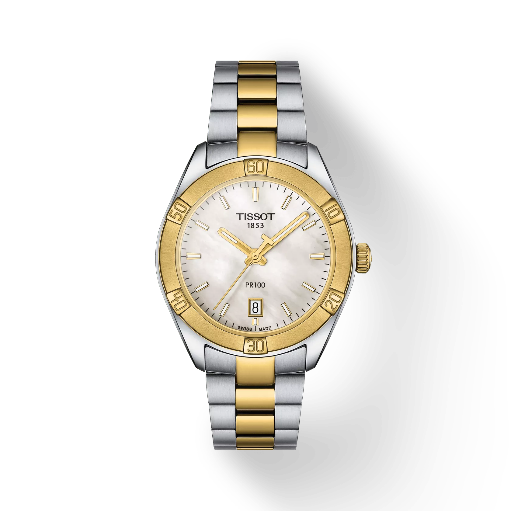 Tissot PR 100 Sport Chic 36mm Two-Tone Watch