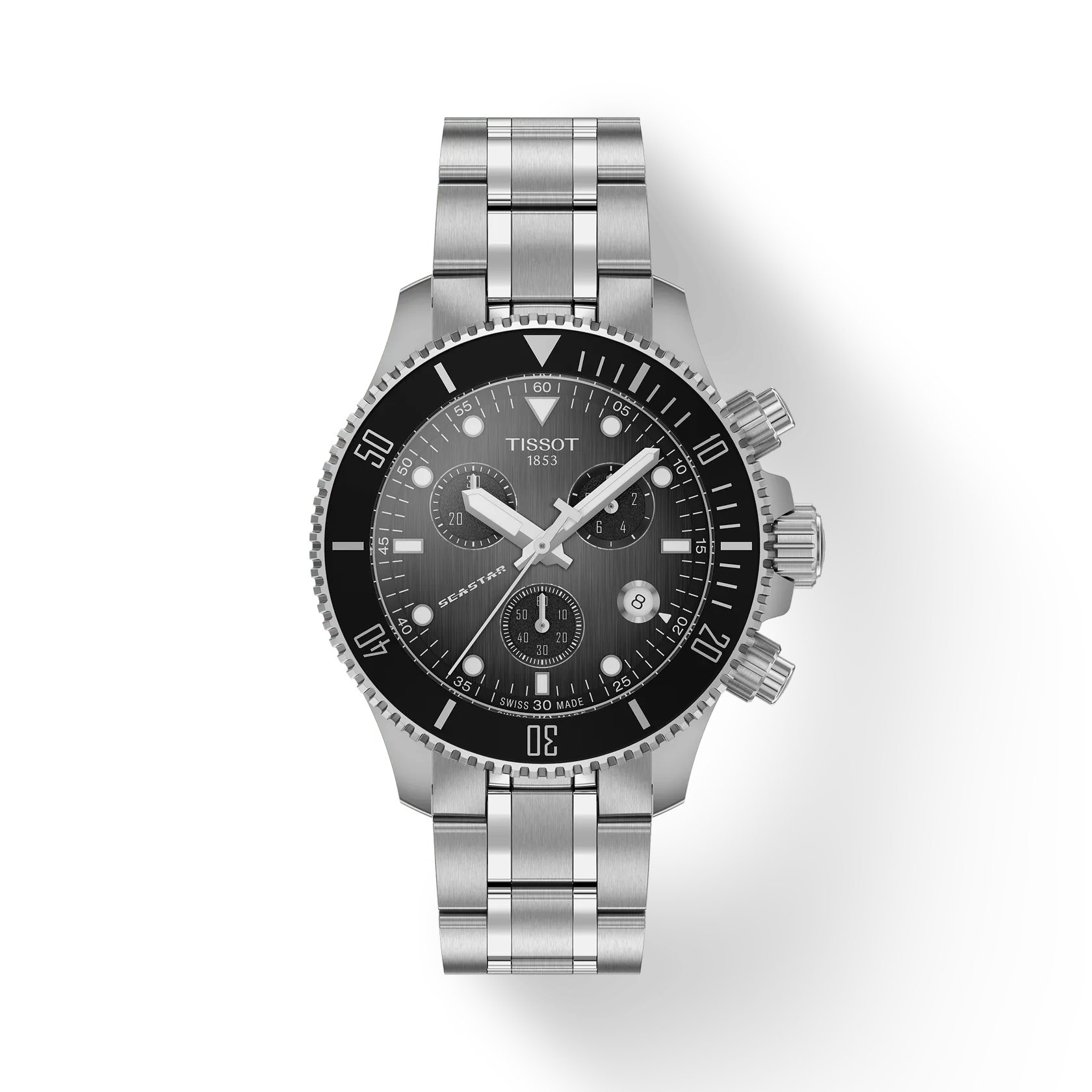 Tissot Seastar 1000 38mm Steel Black Quartz Chronograph Unisex Watch