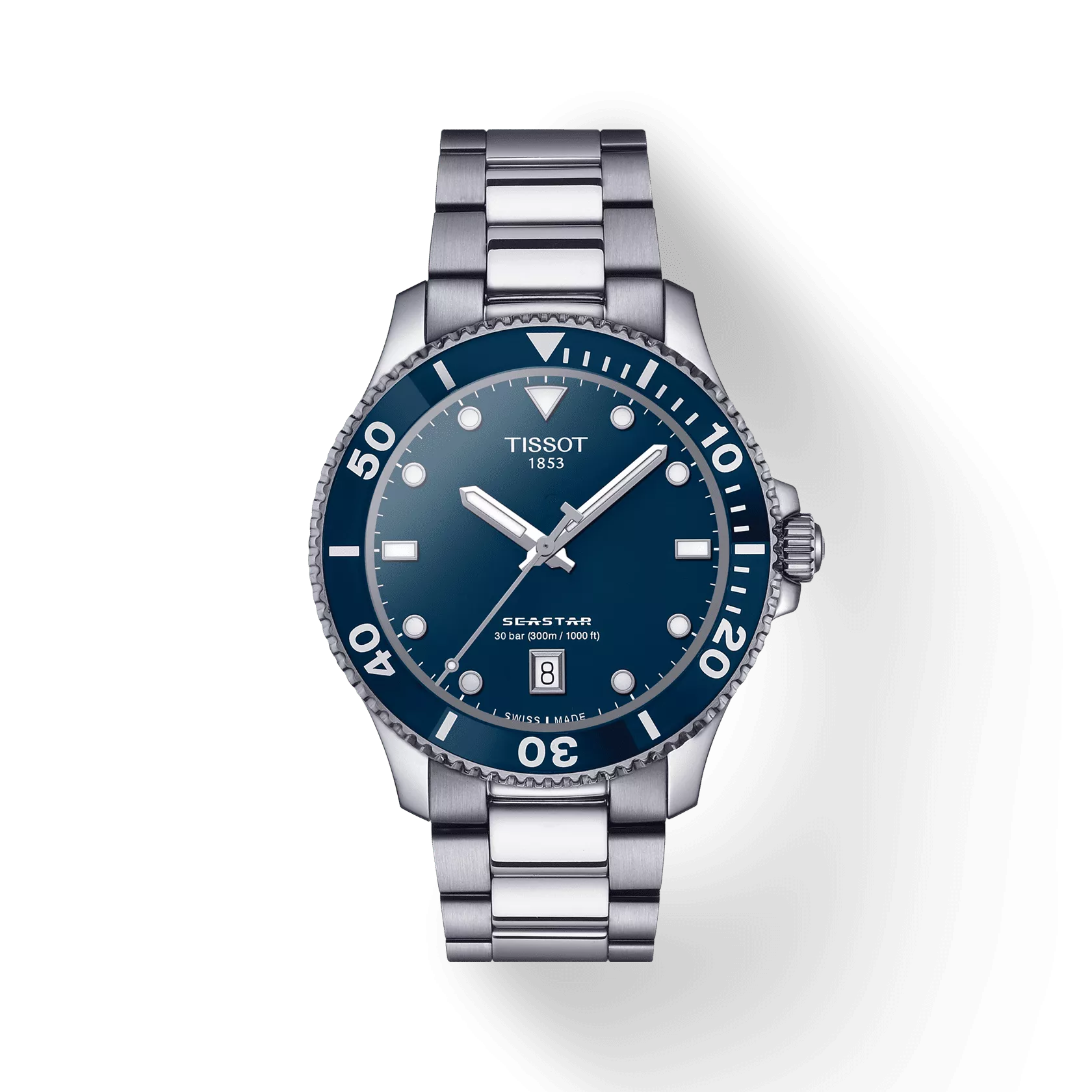 Tissot Seastar 1000 40mm Steel Blue Quartz Mens Watch