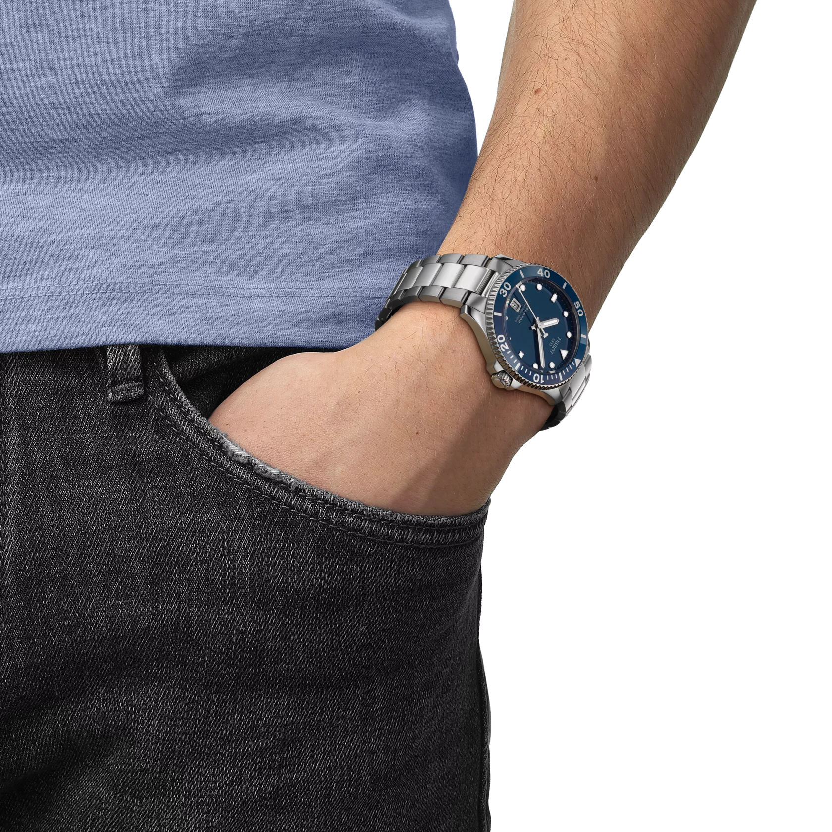 Tissot Seastar 1000 40mm Steel Blue Quartz Mens Watch