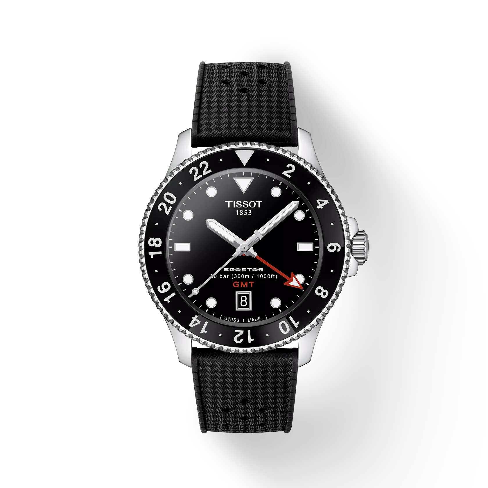 Tissot Seastar 1000 40mm Steel Black Quartz Mens Watch