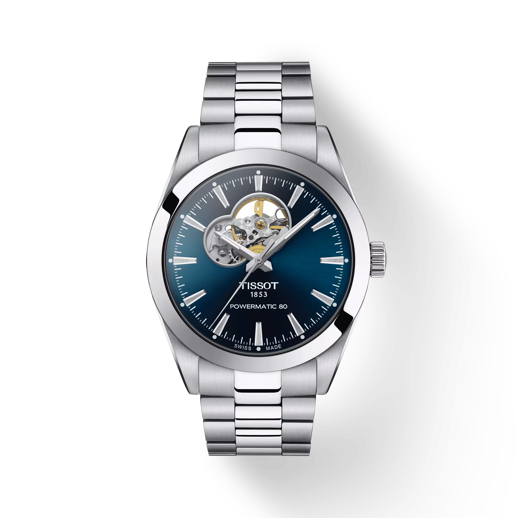 Tissot Gentleman Open Heart 40mm Blue Dial