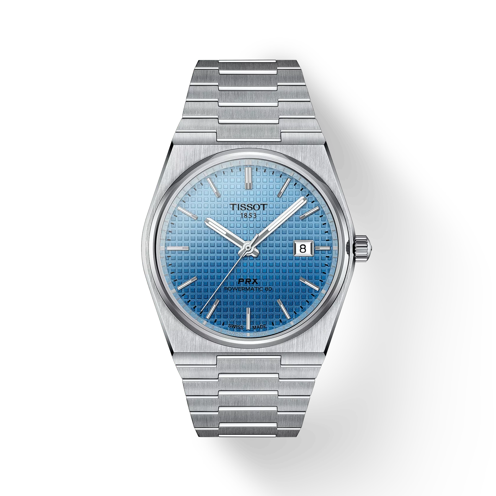 Tissot PRX 40mm Steel Ice Blue Automatic Mens Watch