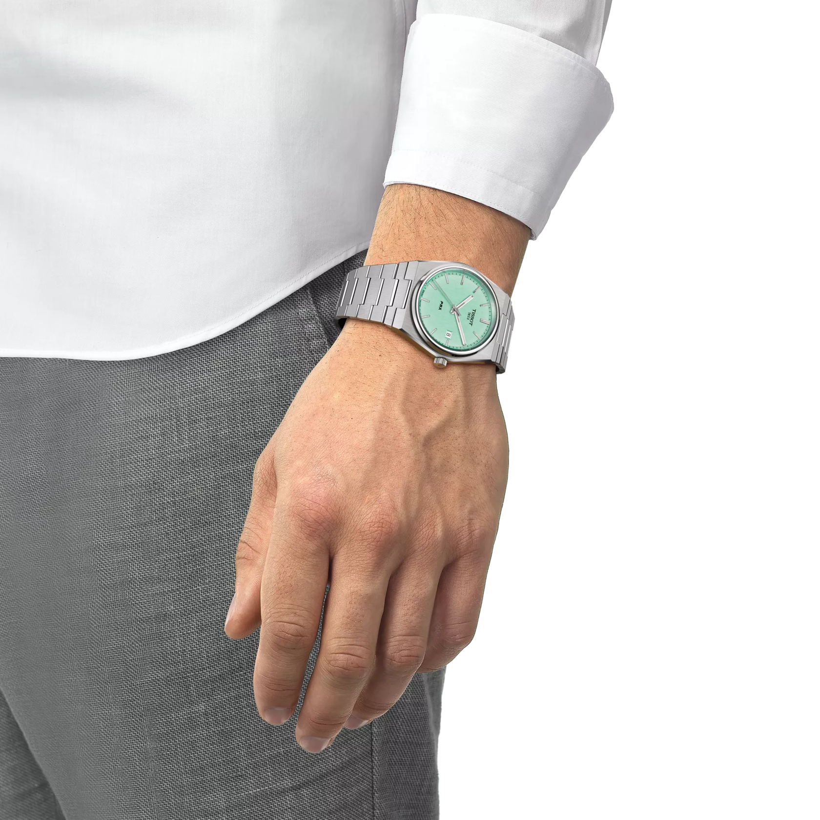 Tissot PRX 40mm Steel Green Quartz Mens Watch