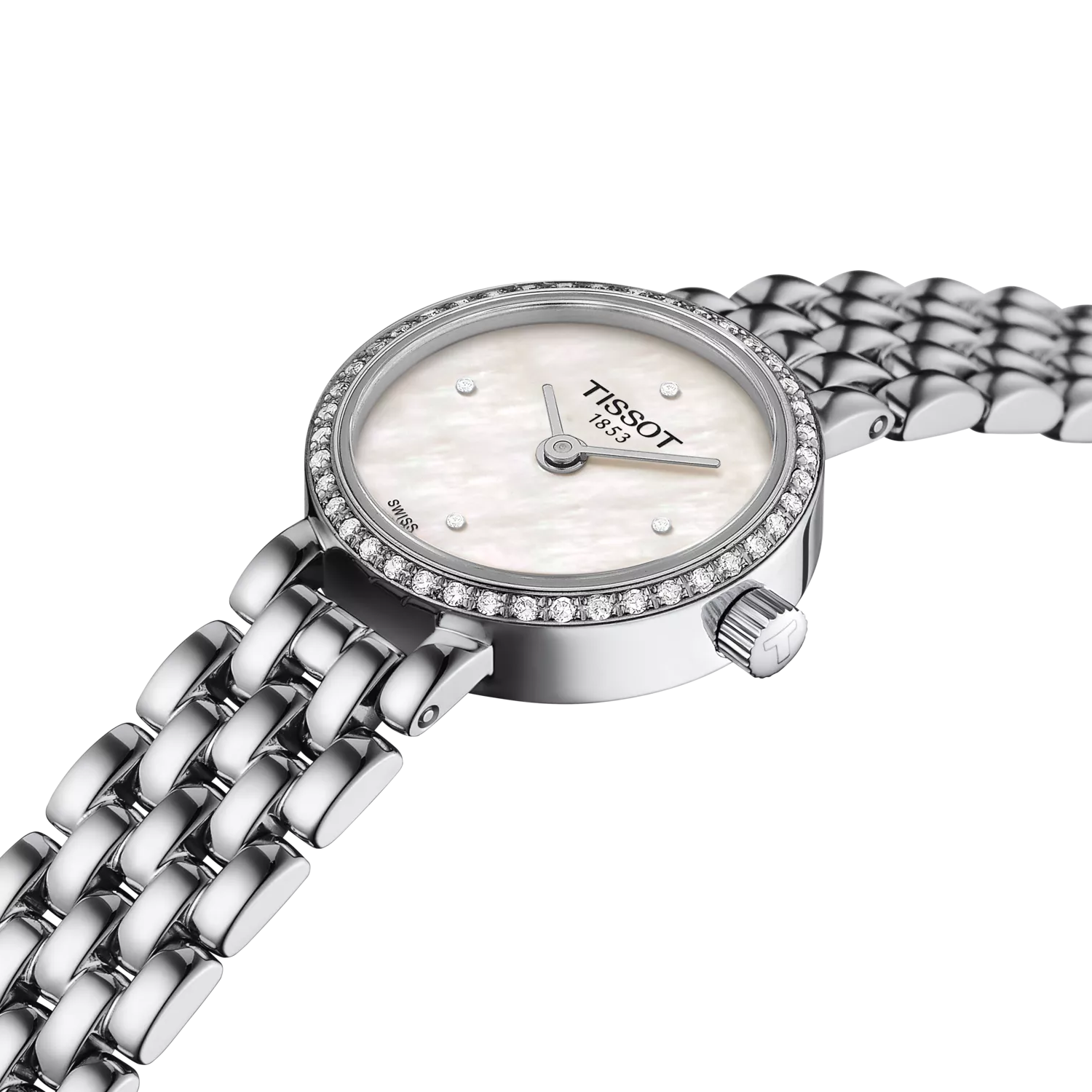 Tissot Lovely Round Diamond & Mother-of-Pearl Watch