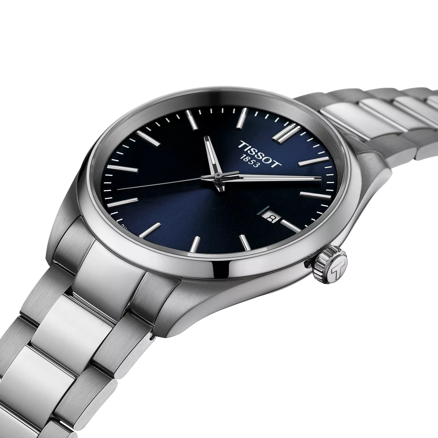 Tissot PR 100 40mm Steel Blue Quartz Mens Watch
