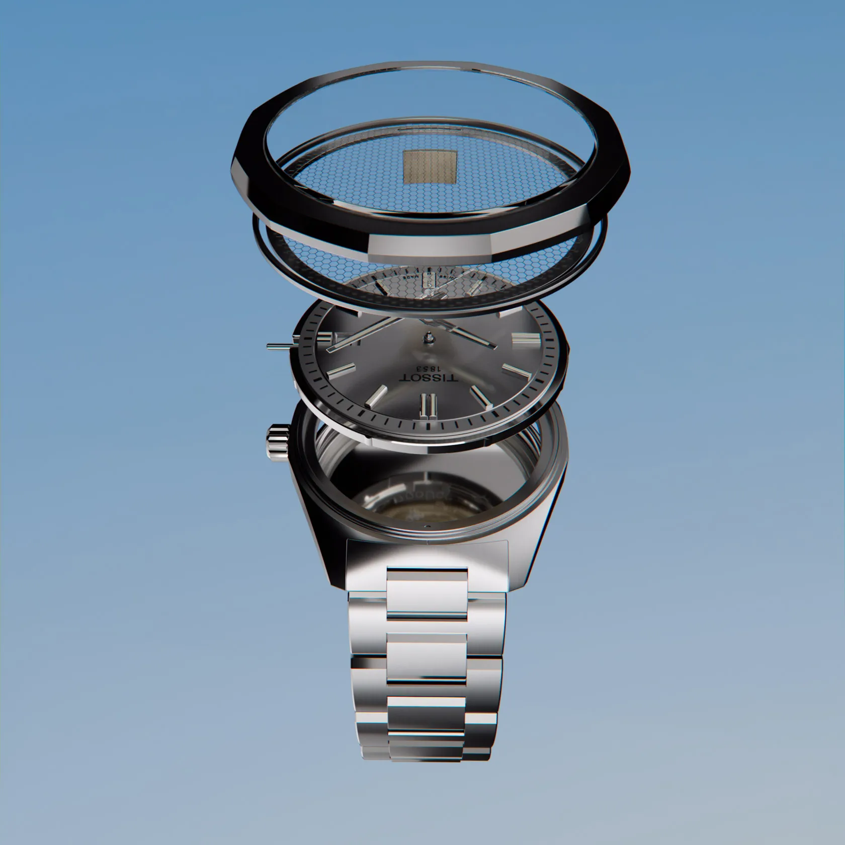 Tissot PRC 100 Solar 39mm Silver Dial Watch