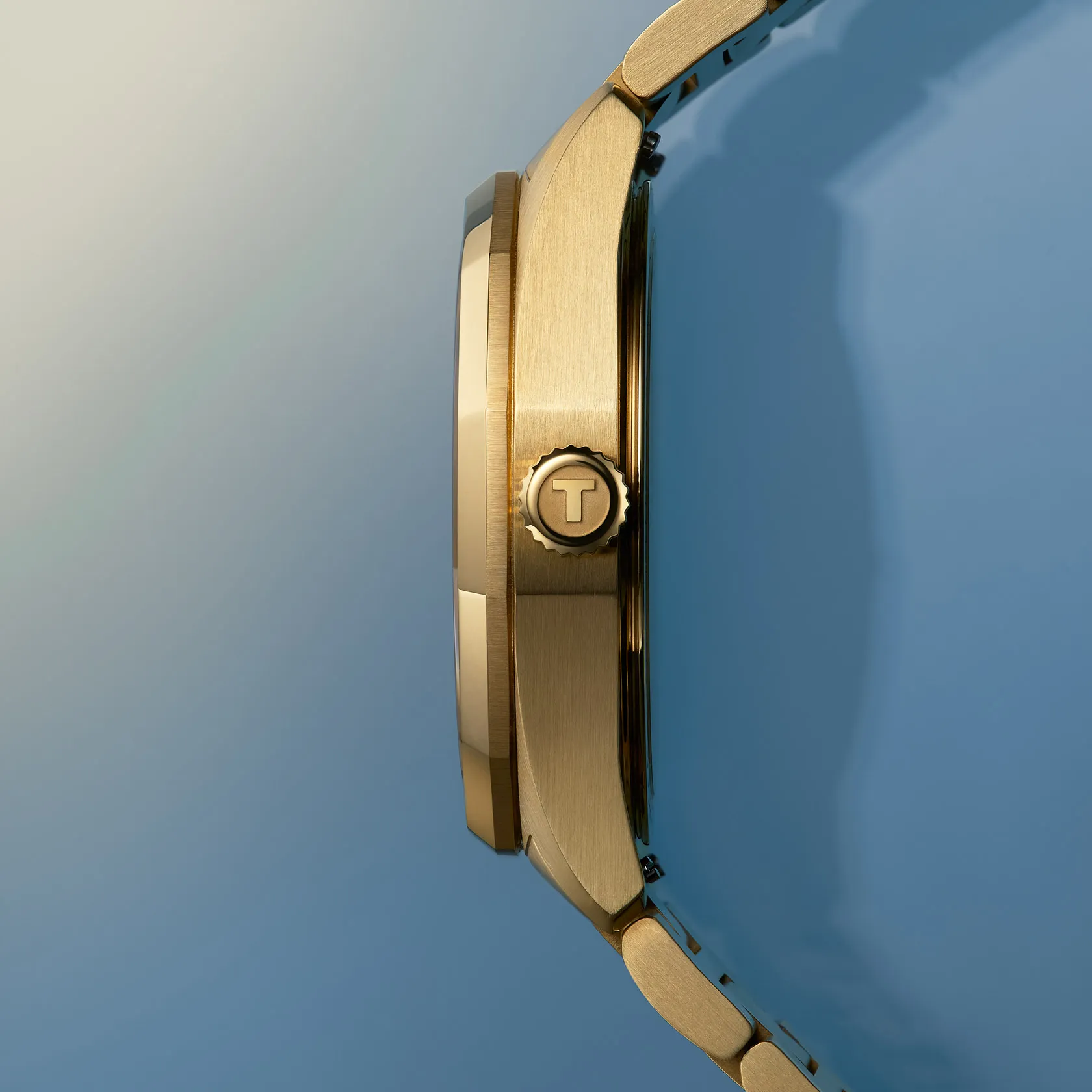 Tissot PRC 100 Solar Gold Champagne Dial Watch