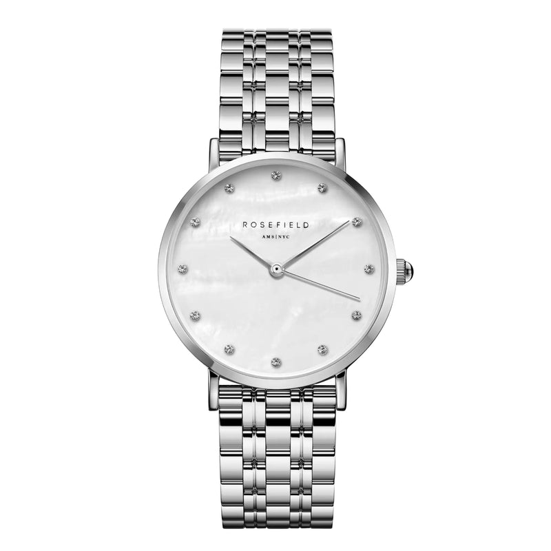 Upper East Side Crystal Silver 33mm Watch