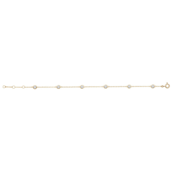 9ct Gold 7" Cubic Zirconia Bracelet