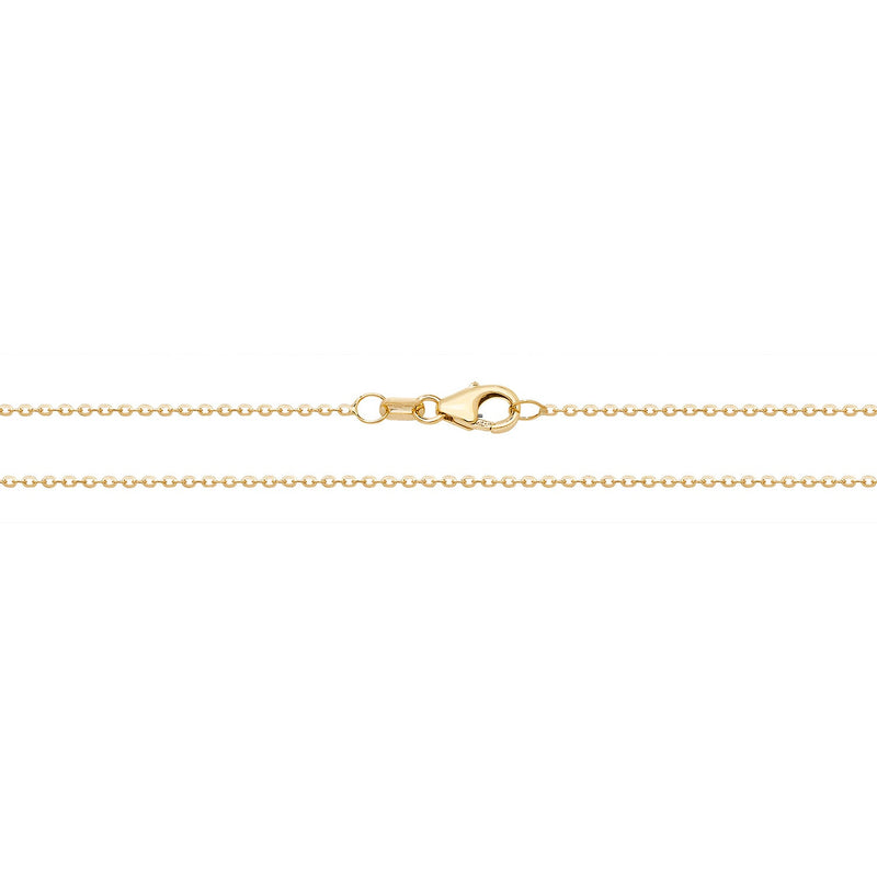 9ct Yellow Gold Trace Diamond Cut Chain