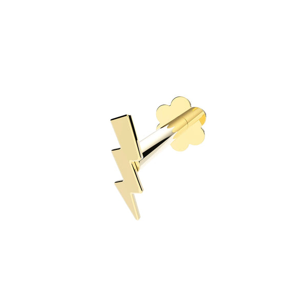 9ct Yellow Gold Plain Lightning Bolt Cartilage Labret