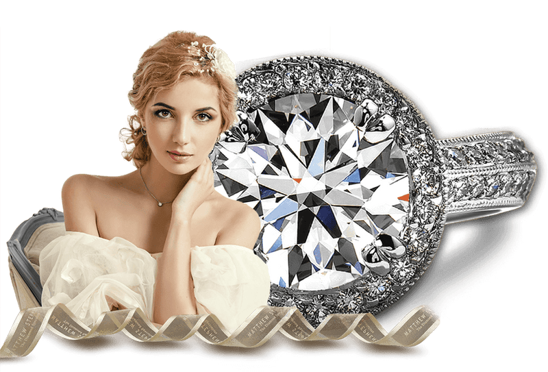 Diamond ring and model
