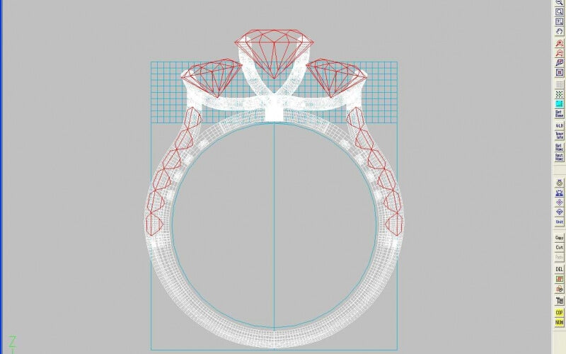 Ring design 3d model wireframe