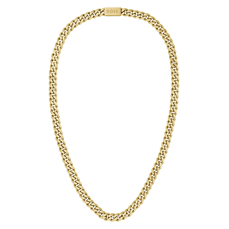 BOSS men's chain for him yellow gold IP necklace