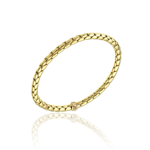 18ct Yellow Gold Stretch Spring Bracelet