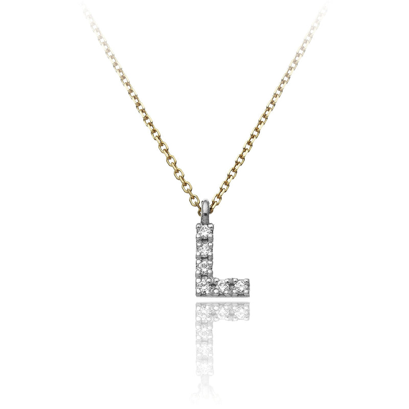 Remembrance | Initial Diamond Necklace (Solid Gold) | Lady Estere Jewellery  | Worldwide
