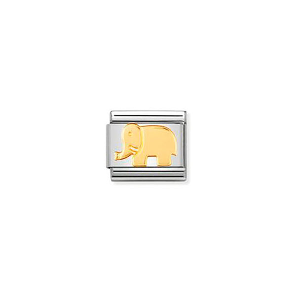 Composable Classic Animals Earth in Stainless Steel With Bonded Yellow Gold - Elephant