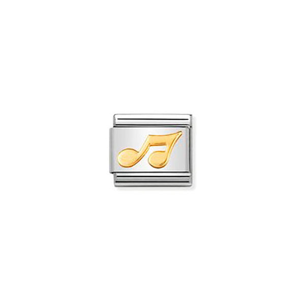 Composable Classic Music In Stainless Steel With Bonded Yellow Gold - Musical Note
