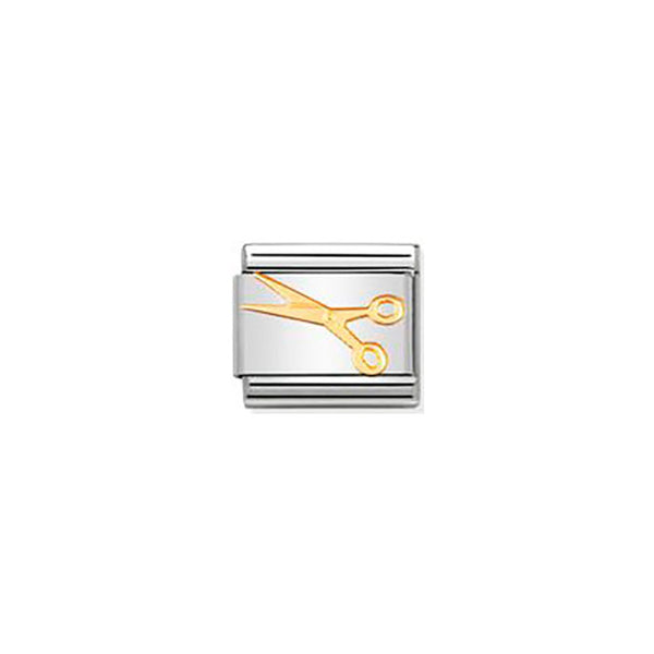 Composable Classic Daily Life In Stainless Steel With Bonded Yellow Gold - Little Scissors