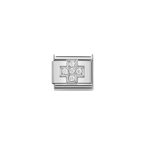 Composable Classic Symbols Steel, Cubic Zirconia and Sterling Silver - Cross